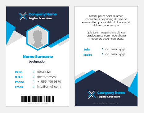 Double-sided ID card template