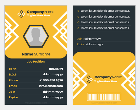 Double-sided ID card template