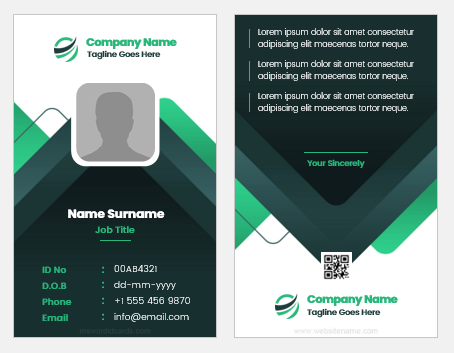 Double-sided ID card template