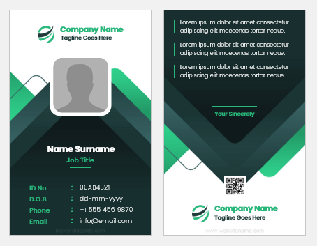 double dide id card template free download