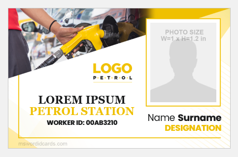 Petrol Station Employee ID Badge
