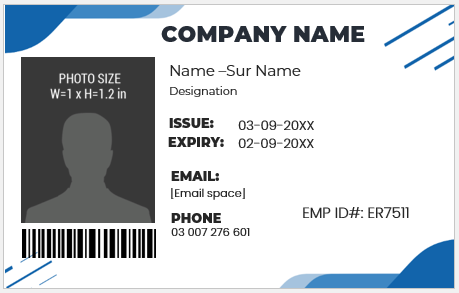 Company ID Badge Template