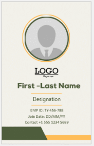 Company ID Card Template