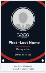 Company ID Card Template