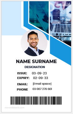 Company employee ID card template