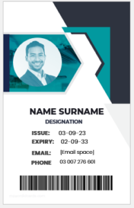 Company employee ID card template