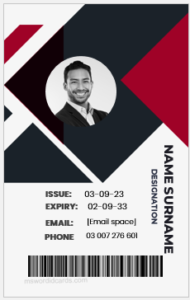 Company employee ID card template