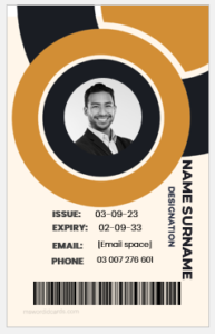 Company employee ID card template