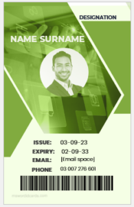 Company employee ID card template