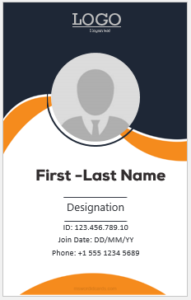 Company employee ID card template