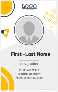 Company employee ID card template