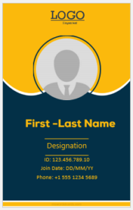 Company employee ID card template