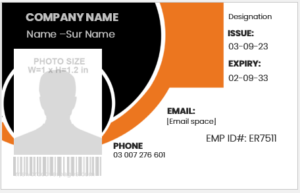 Employee ID badge template