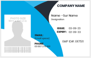 Employee ID badge layout