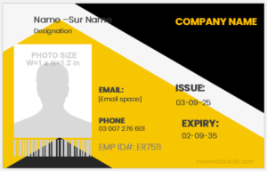 Employee ID badge template