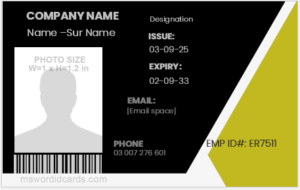 Employee ID badge template