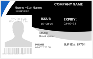 Employee ID badge template