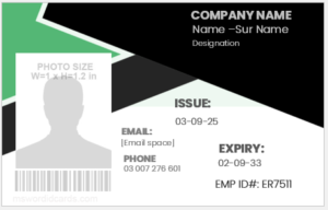 Employee ID badge template