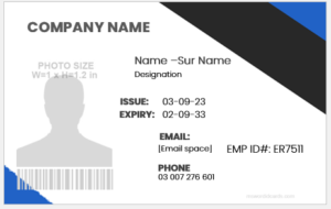 Employee ID badge layout