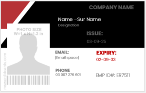 Employee ID badge template