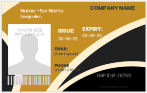 Employee ID badge template