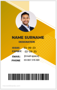 Employee ID badge layout