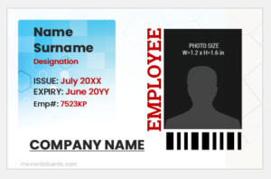 20+ Office Employee ID Card Designs for Word | Download FREE