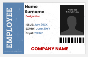 20+ Office Employee ID Card Designs for Word | Download FREE