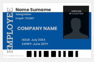 20+ Office Employee ID Card Designs for Word | Download FREE