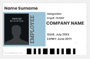 20+ Office Employee ID Card Designs for Word | Download FREE