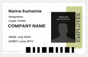 20+ Office Employee ID Card Designs for Word | Download FREE