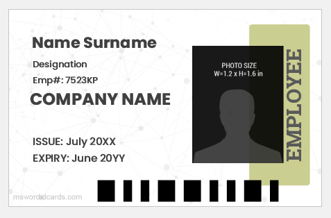 Office Employee Card Designs for Word