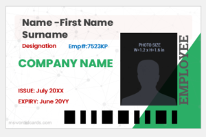 20+ Office Employee ID Card Designs for Word | Download FREE