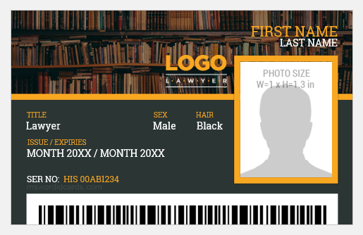 Lawyer ID Card Template