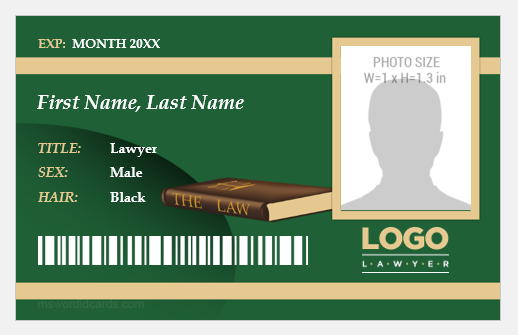 ID Card Template for Lawyer