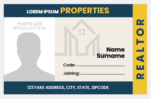 Realtor ID Badge Template