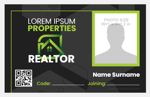 Realtor ID Badge Template