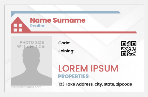 Realtor ID Badge Template