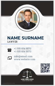 Lawyer ID card template