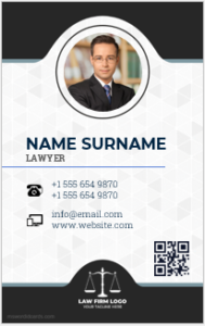 Lawyer ID card template