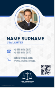 Lawyer ID card template