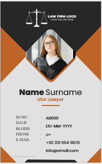 Lawyer ID card template