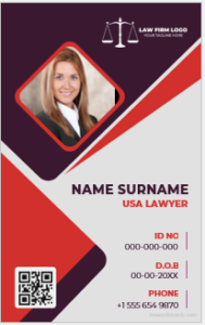 Lawyer ID card template