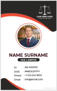 Lawyer ID card template