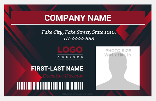 Executive Director ID Card Template