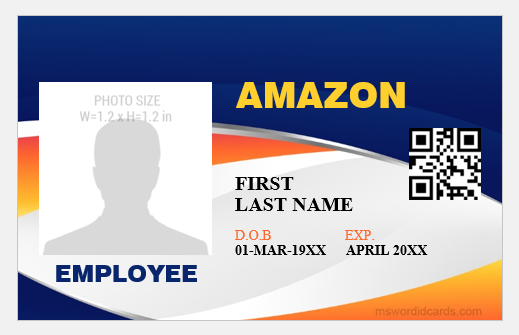 Amazon employee ID badge
