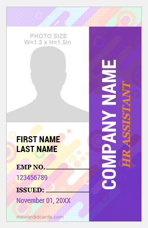 HR ID Badge Template