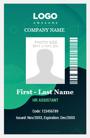 HR ID Badge Template