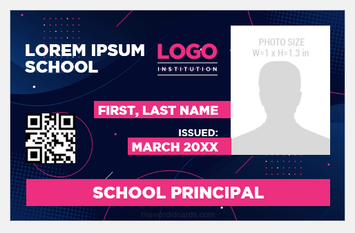 School Principal ID Badge