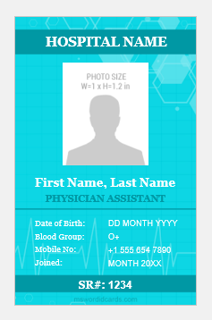 Physician assistant id badge